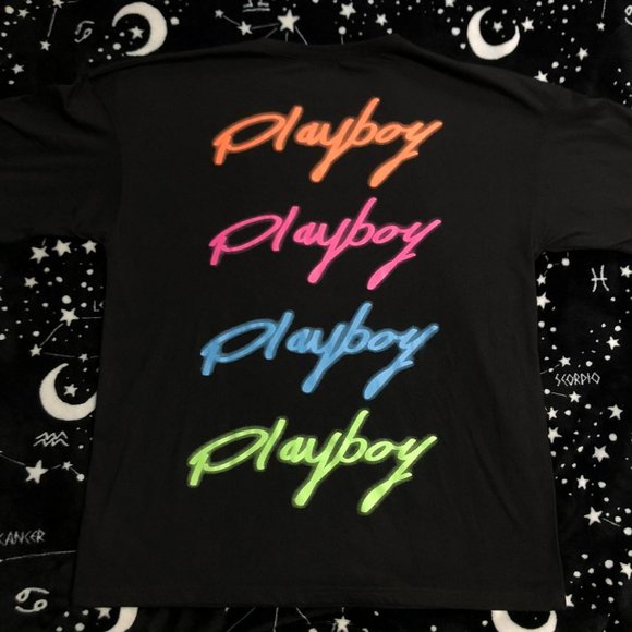 PLAYBOY Dresses & Skirts - Playboy Neon Spray Paint T-Shirt Dress